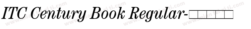 ITC Century Book Regular字体转换